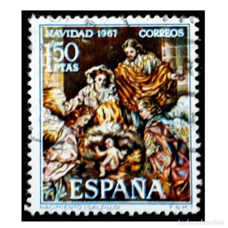 Sellos: ESPA&Ntilde;A 1967. EDIFIL 1838. NAVIDAD. USADO - Foto 1