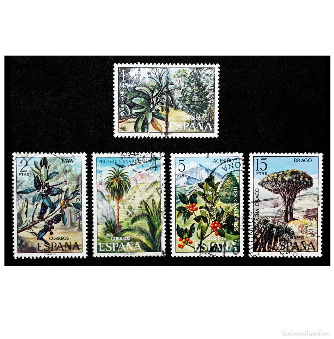 Sellos: ESPA&Ntilde;A 1973. EDIFIL 2120-2124. FLORA. USADO - Foto 1