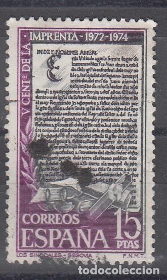 Sellos: ESPA&Ntilde;A. EDIFIL 2166. USADO. CENTENARIO DE LA IMPRENTA 1973. - Foto 1