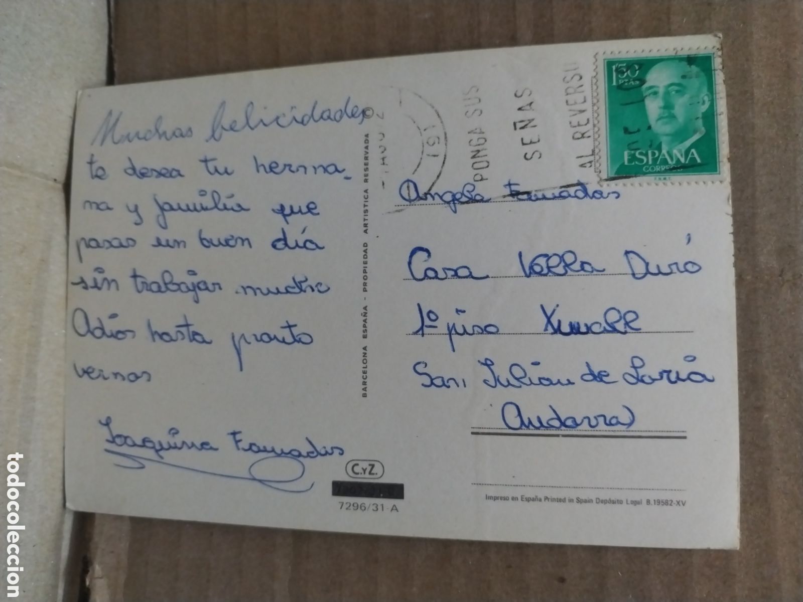 Sellos: POSTAL DE ESPA&Ntilde;A CON SELLO - Foto 2