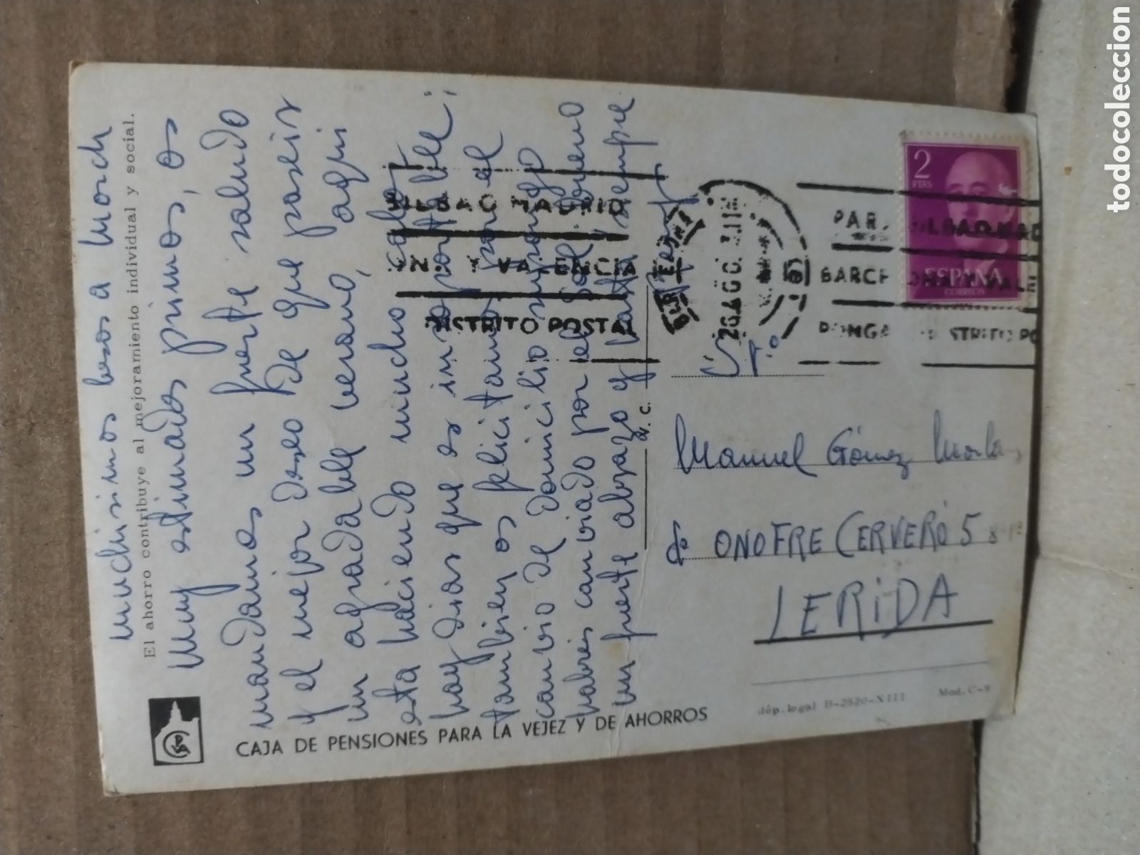 Sellos: POSTAL DE ESPA&Ntilde;A CON SELLO - Foto 2