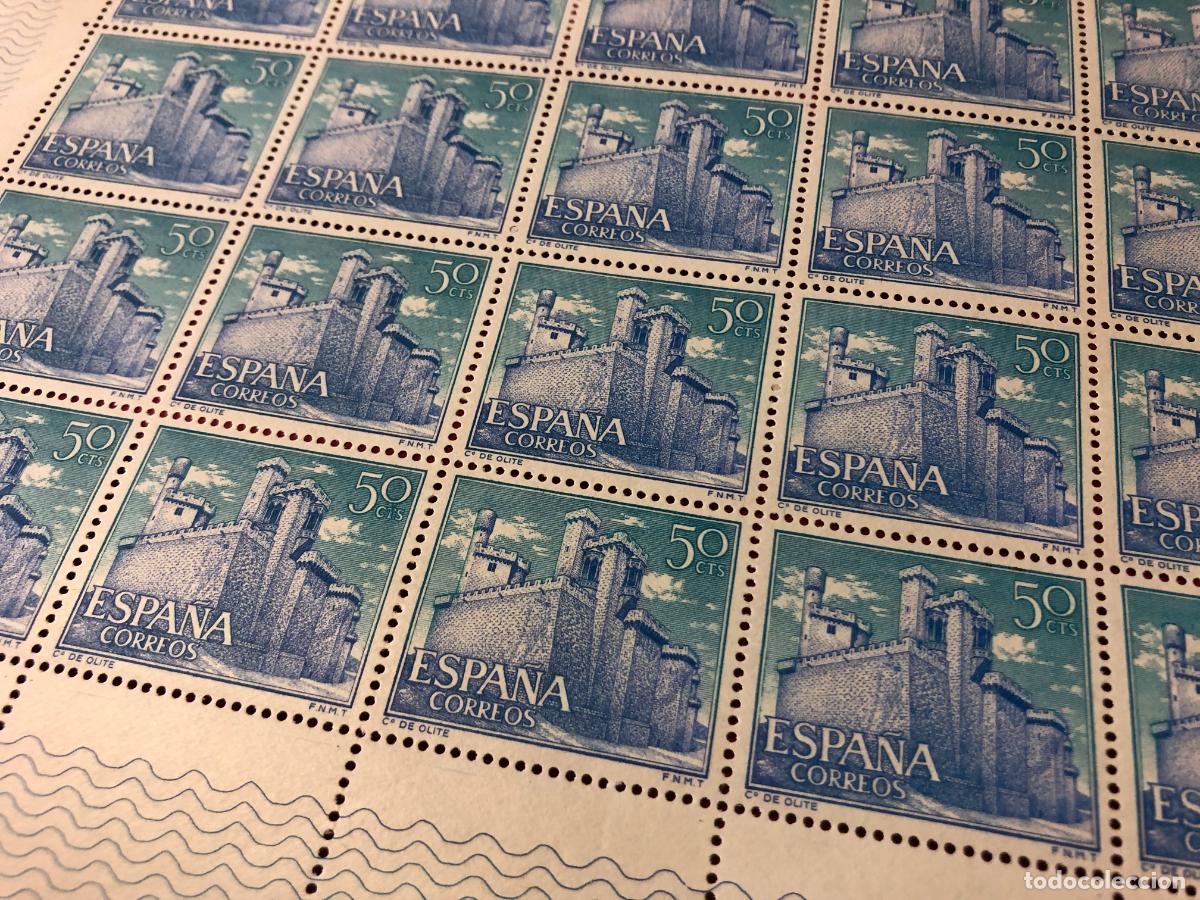 Sellos: PLIEGO 25 SELLOS CASTILLO DE OLITE, NAVARRA, 1966 - Foto 2