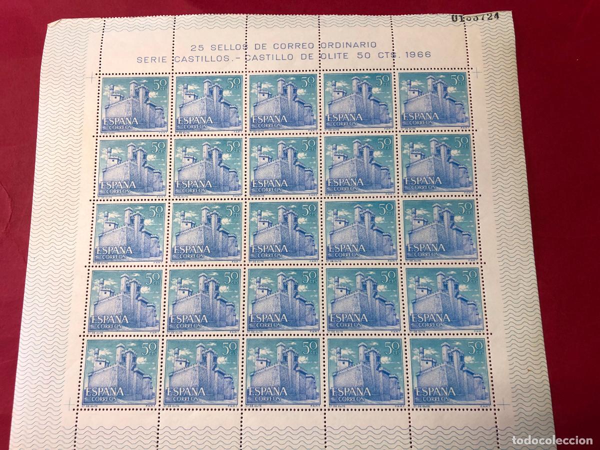 Sellos: PLIEGO 25 SELLOS CASTILLO DE OLITE, NAVARRA, 1966 - Foto 1