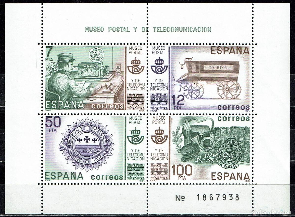 Sellos: ESPA&Ntilde;A 1981 - HOJA MUSEO POSTAL -EDIFIL 2641 -NUEVA (**) - Foto 1
