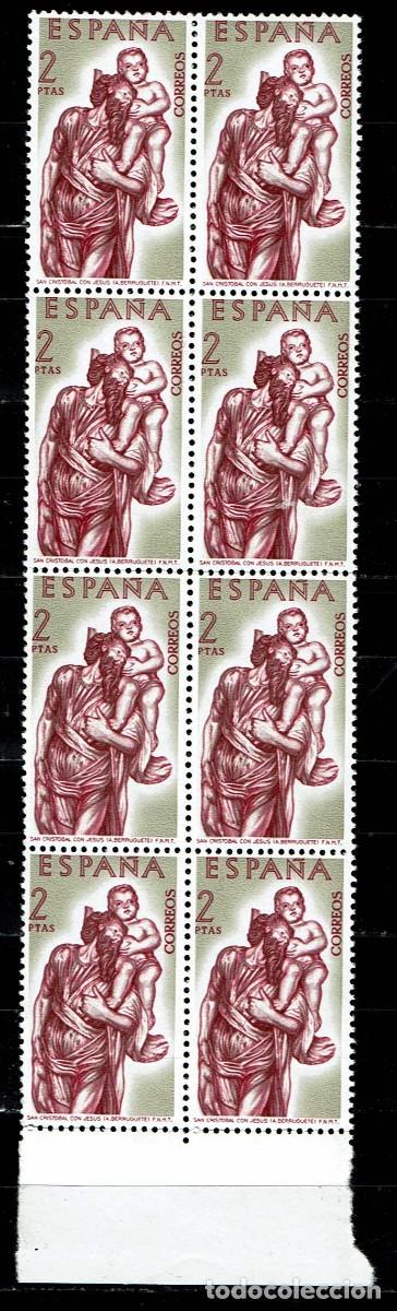Sellos: ESPA&Ntilde;A 1962 - EDIFIL 1441 EN BLOQUE DE 8 NUEVOS (**) - Foto 1