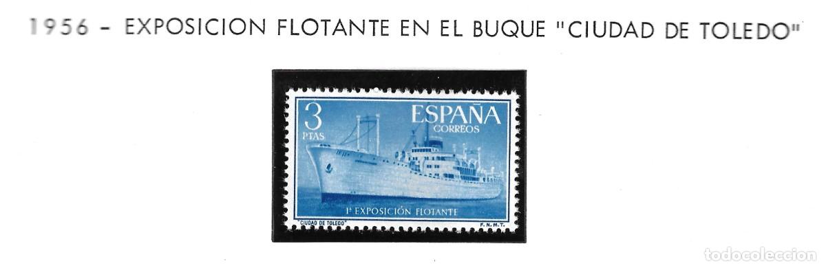 Timbres: EDIFIL 1191. 1956. EXPOSICI&Oacute;N FLOTANTE DEL BUQUE &rdquo;CIUDAD DE TOLEDO&rdquo;