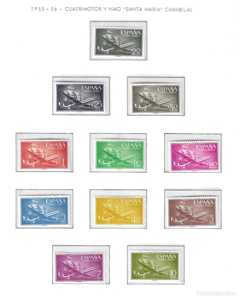 Selos: EDIFIL 1169 A 1179. 1955-1956. CORREO A&Eacute;REO. SERIE COMPLETA.