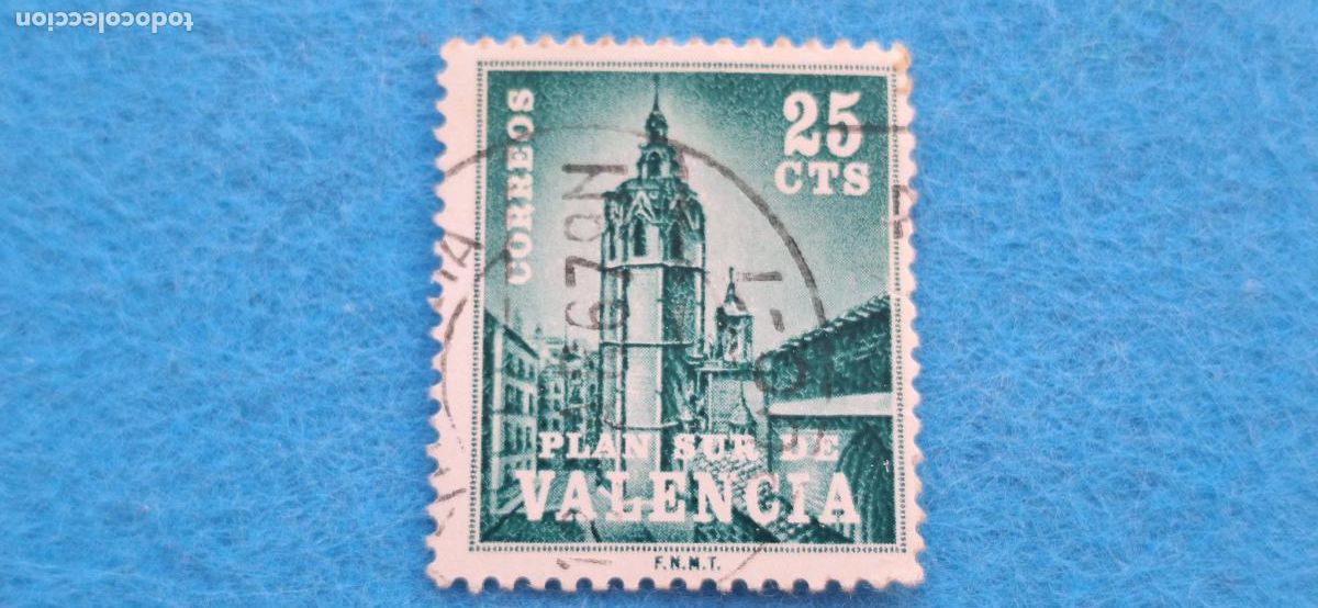 Sellos: Sello usado. Plan sur de Valencia. - Foto 1