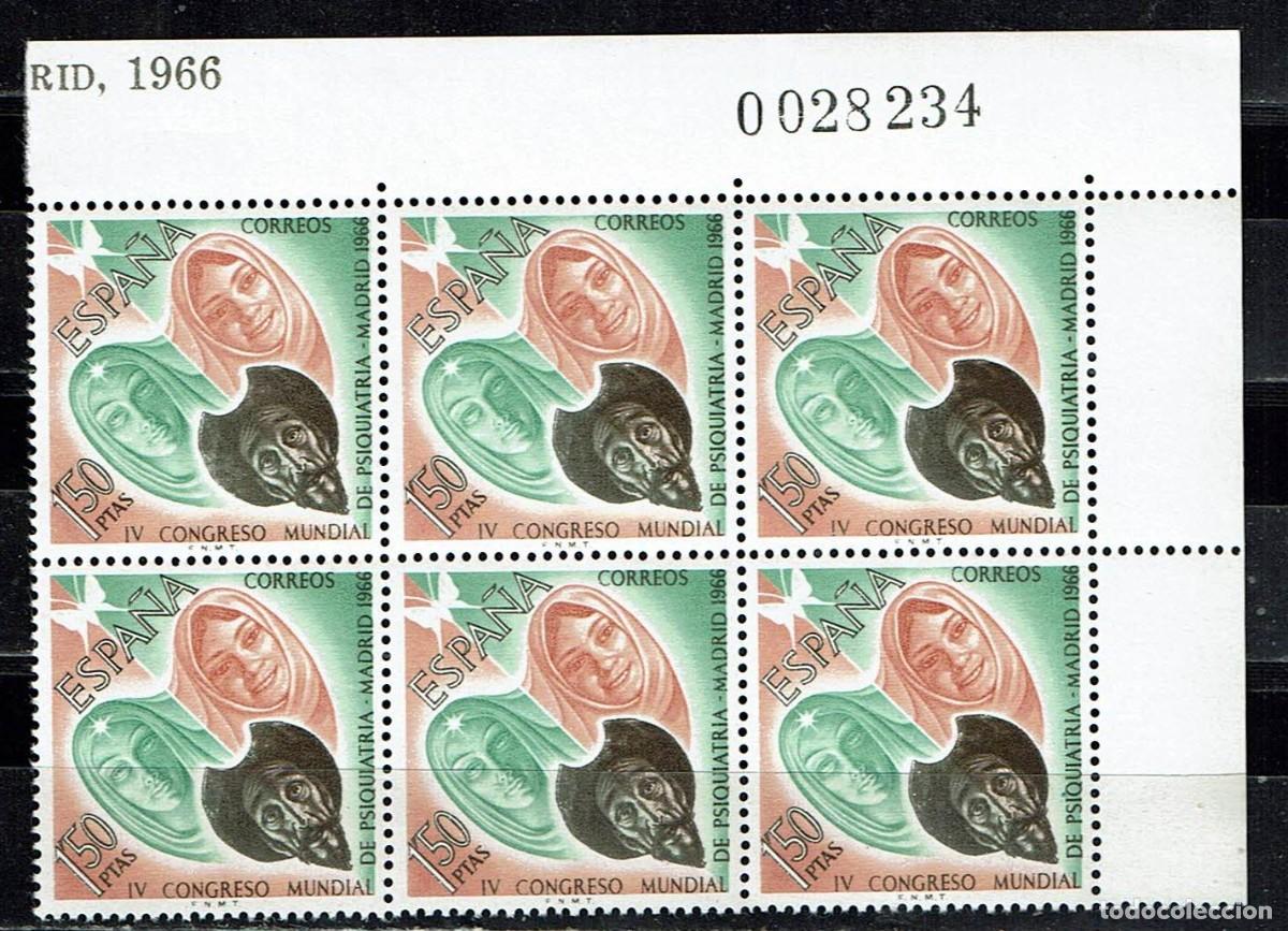 Sellos: ESPA&Ntilde;A 1966 - EDIFIL 1746 EN BLOQUE DE 6 NUEVOS (**) - Foto 1