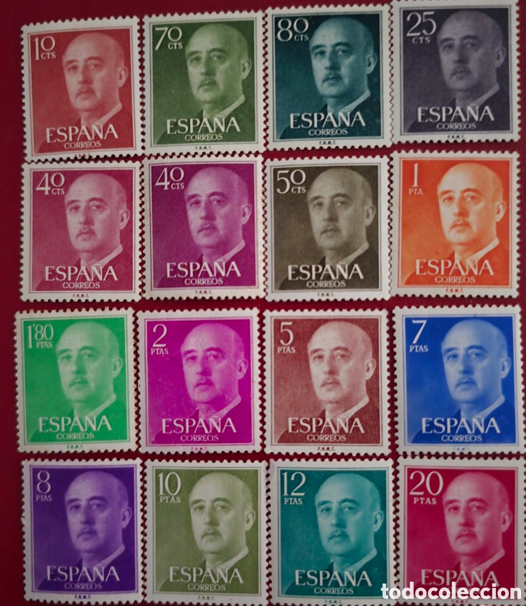 Sellos: ESPA&Ntilde;A 1955-56. &rdquo;GENERAL FRANCO - Foto 1