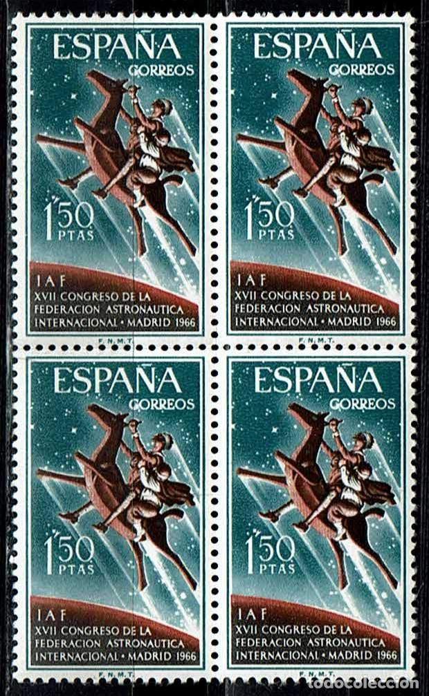 Sellos: ESPA&Ntilde;A 1966 - EDIFIL 1749 - BLOQUE DE 4 NUEVOS (**) - Foto 1