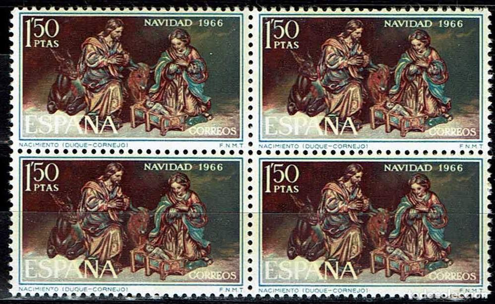 Sellos: ESPA&Ntilde;A 1966 - EDIFIL 1764 - SERIE COMPLETA EN BLOQUE DE 4 NUEVOS (**) - Foto 1