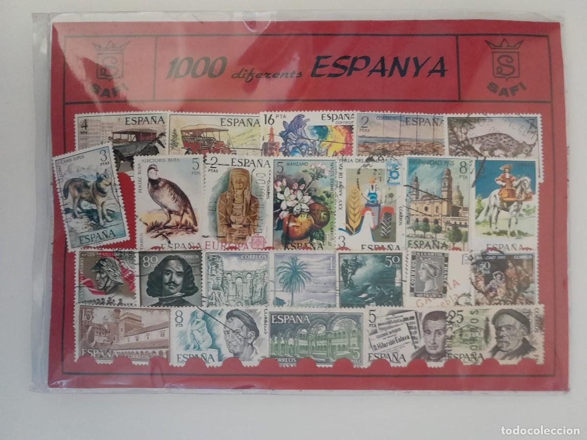 Sellos: LOTE DE 100 SELLOS DIFERENTES DE ESPA&Ntilde;A - Foto 1