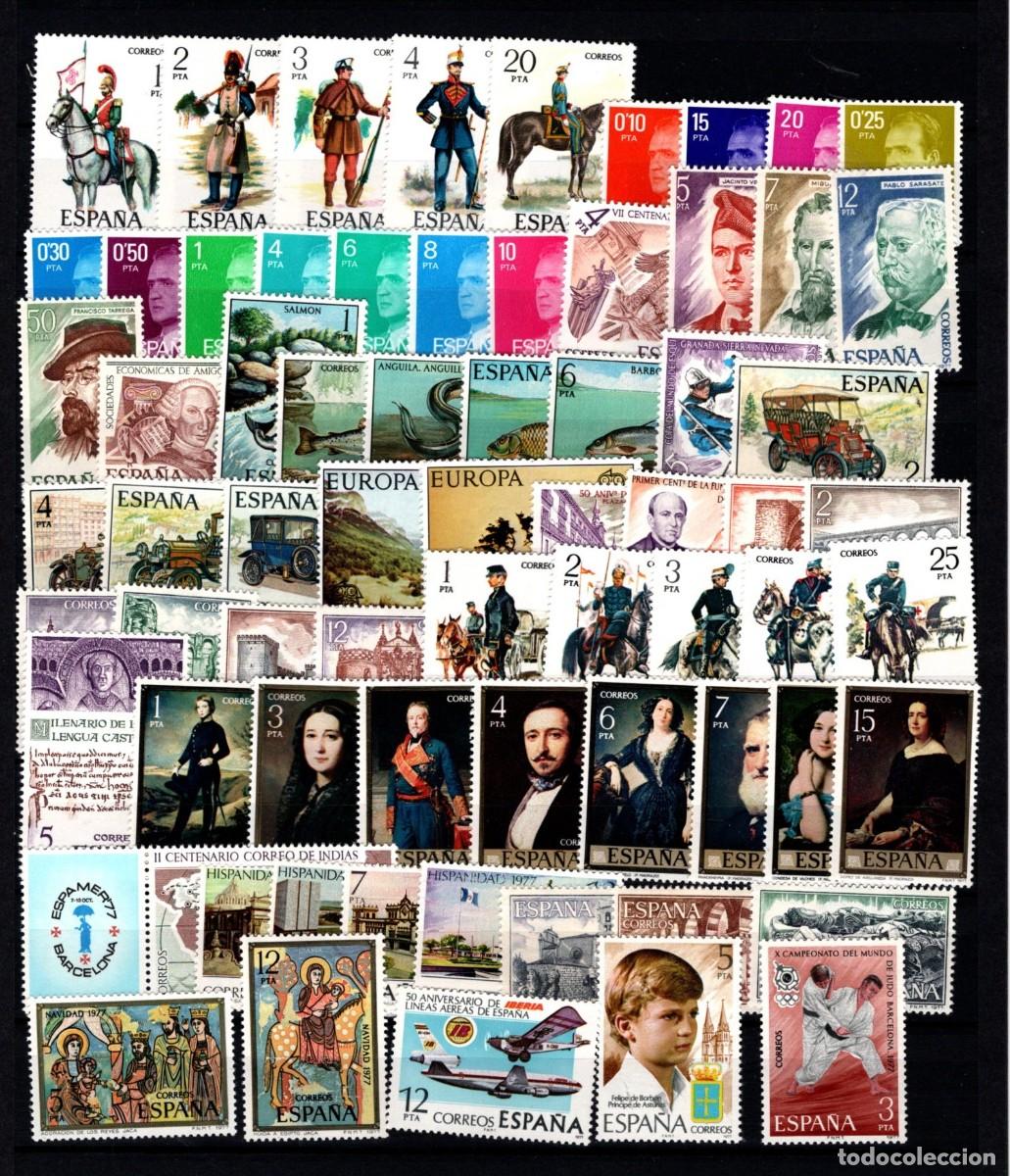 Sellos: ESPA&Ntilde;A A&ntilde;o 1977 completo MNH** - Foto 1
