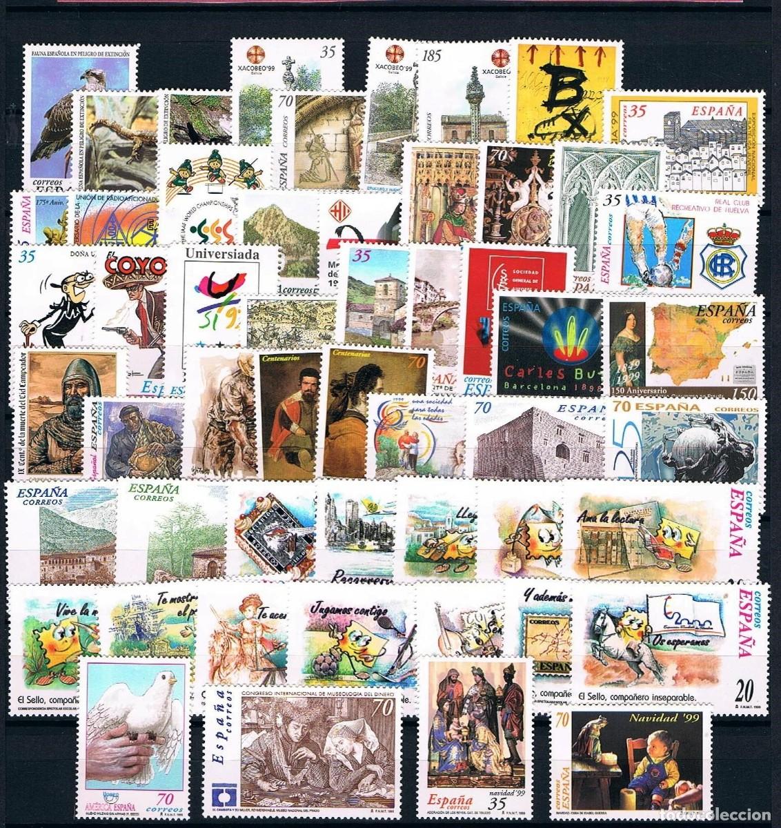 Sellos: ESPA&Ntilde;A A&ntilde;o 1999 completo MNH** - Foto 1