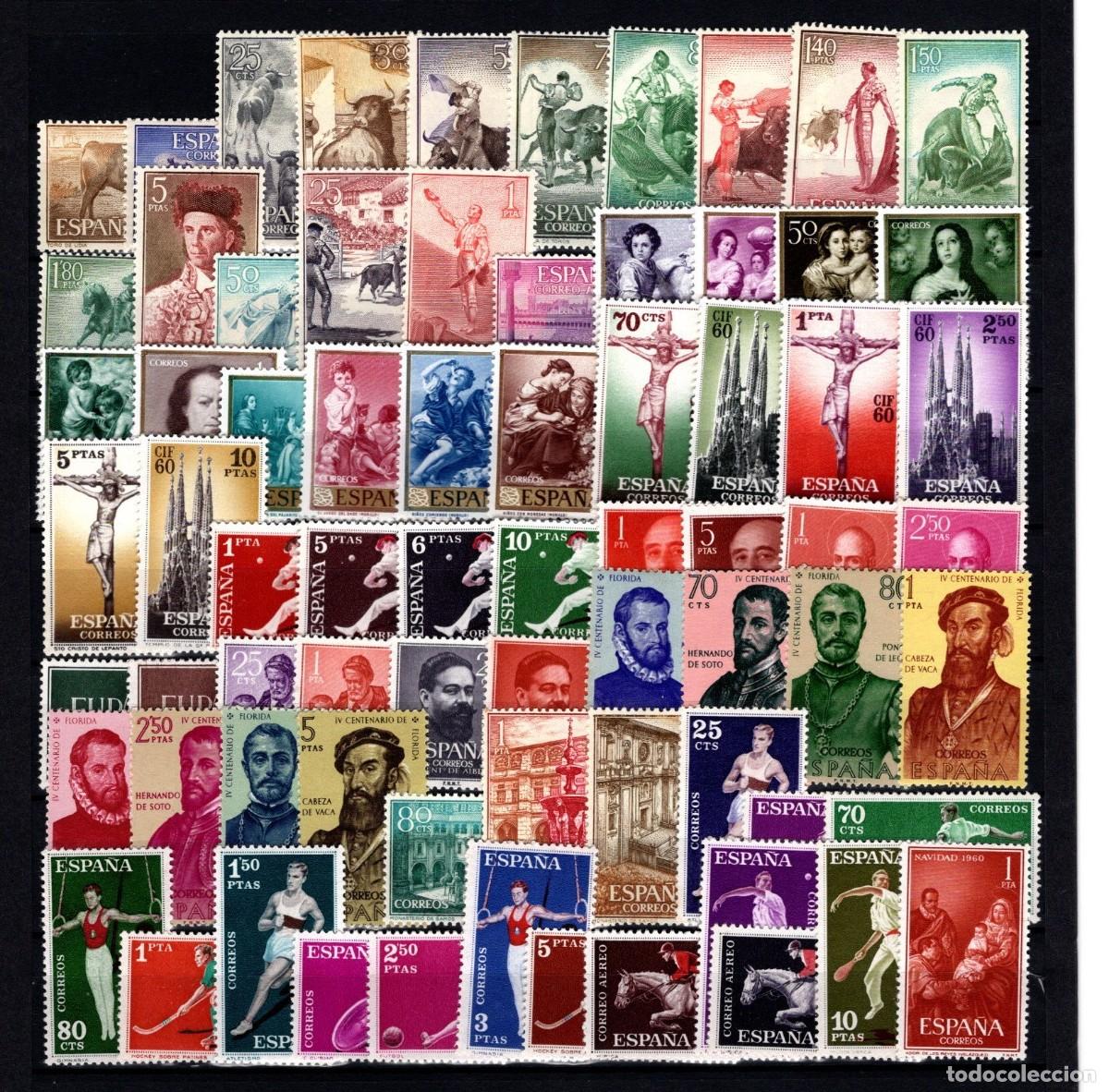 Sellos: ESPA&Ntilde;A A&ntilde;o 1960 completo MNH** - Foto 1