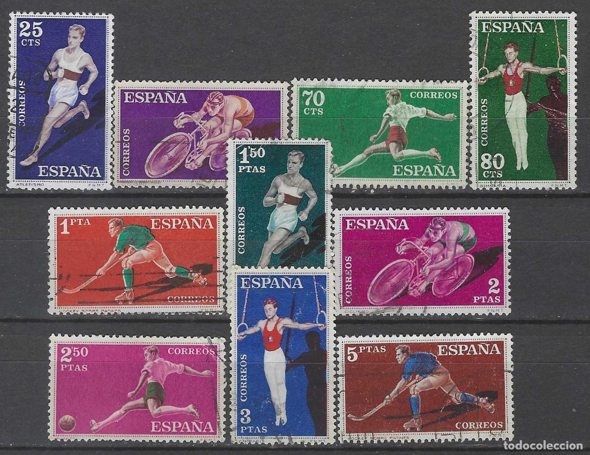 Sellos: ESPA&Ntilde;A 1960 - DEPORTES, S.COMPLETA - USADOS - Foto 1