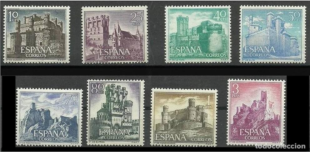 Sellos: ESPA&Ntilde;A 1966 - CASTILLOS - EDIFIL 1738/1745* - Foto 1