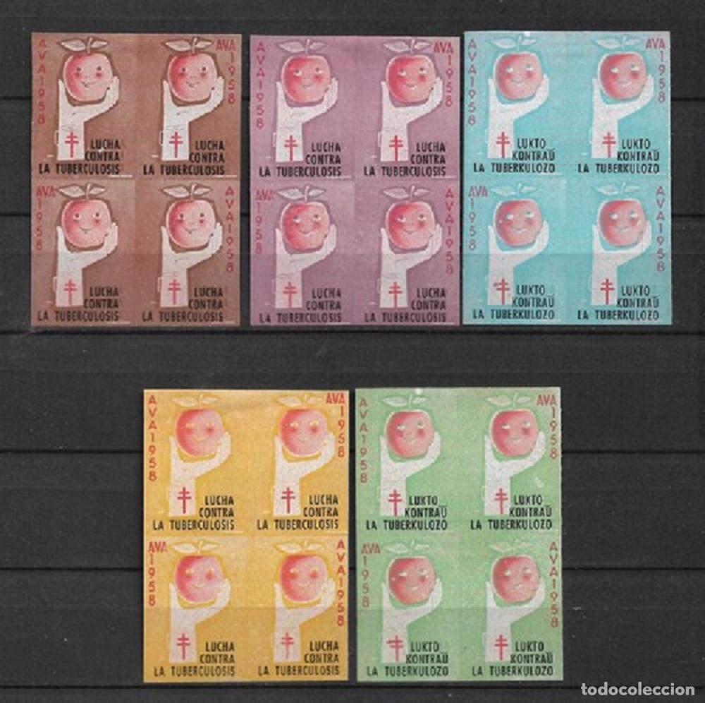 Sellos: Espa&ntilde;a ava 1958 tuberculosis (*) mng - 14/27 - Foto 1