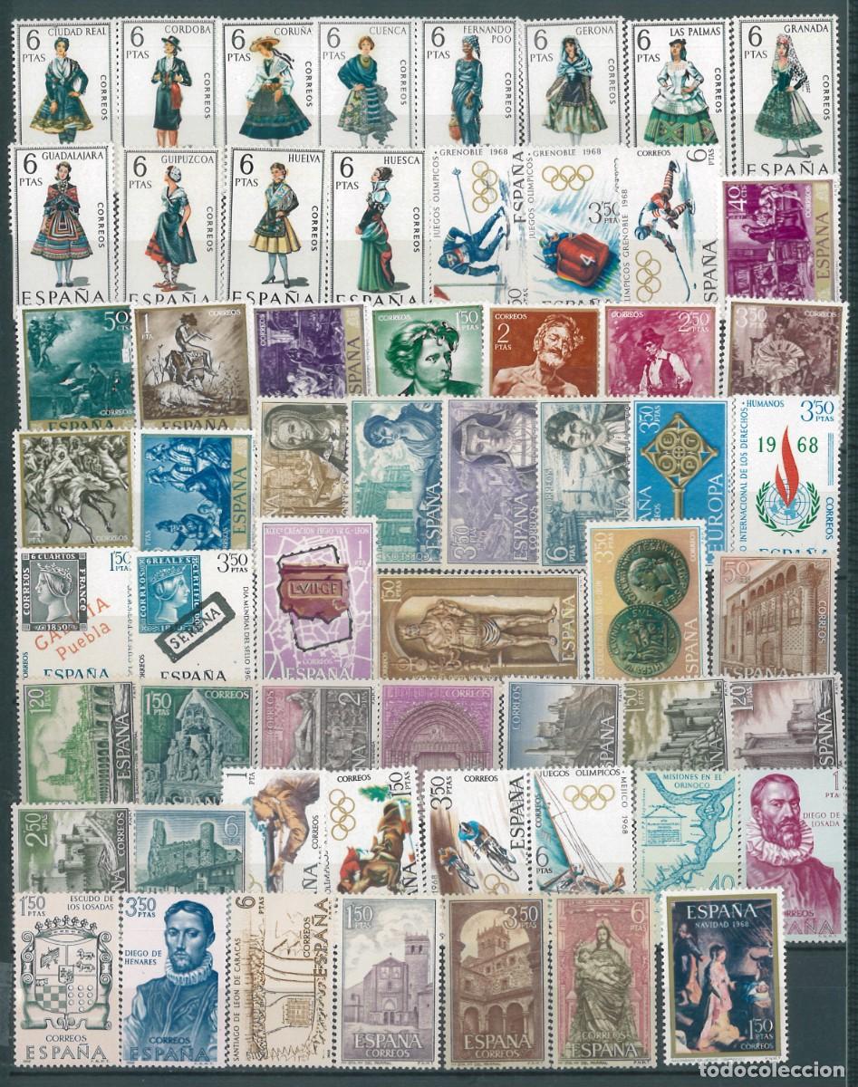 Sellos: Espa&ntilde;a. A&ntilde;o 1968 completo, nuevo MNH - Foto 1