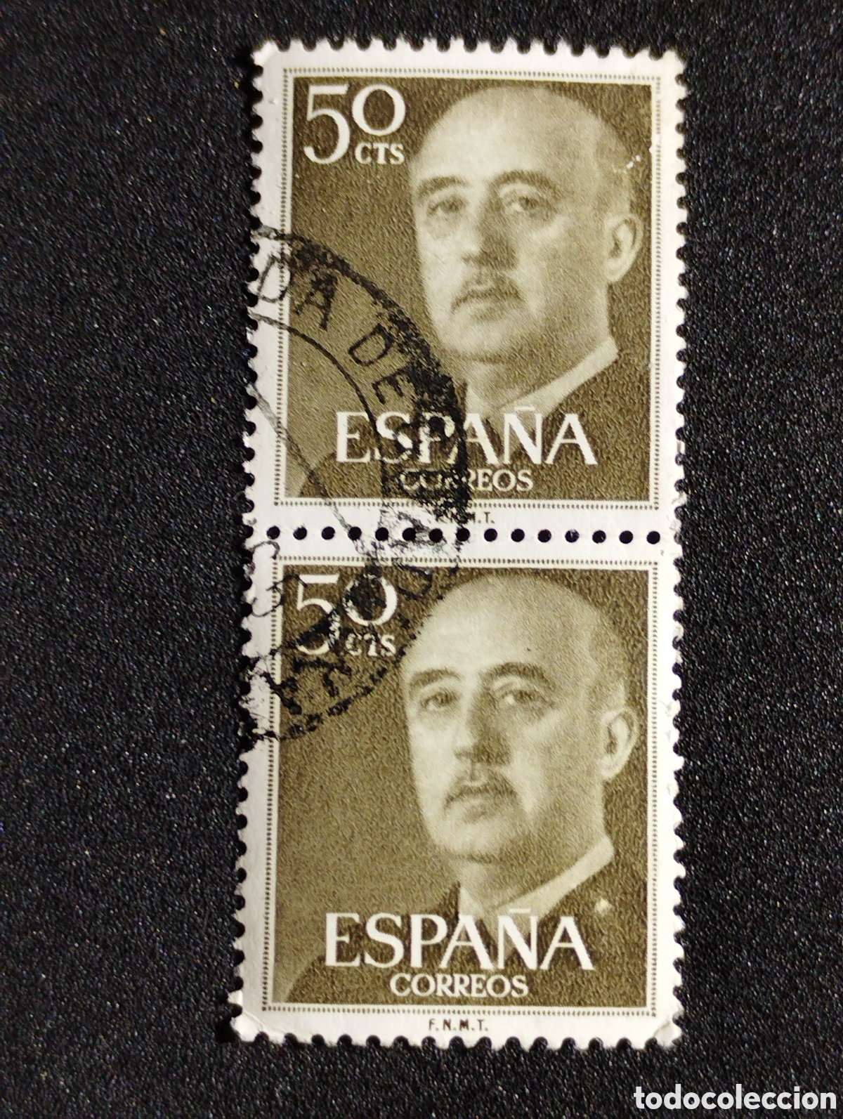 Sellos: Sellos de franco en bloque de dos d&eacute; 50cent. - Foto 2