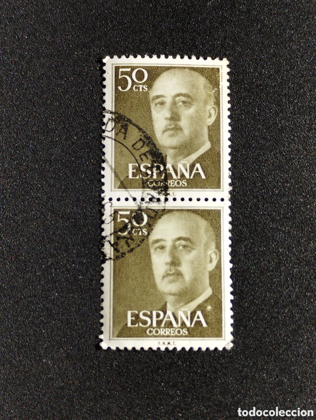 Sellos: Sellos de franco en bloque de dos d&eacute; 50cent. - Foto 1