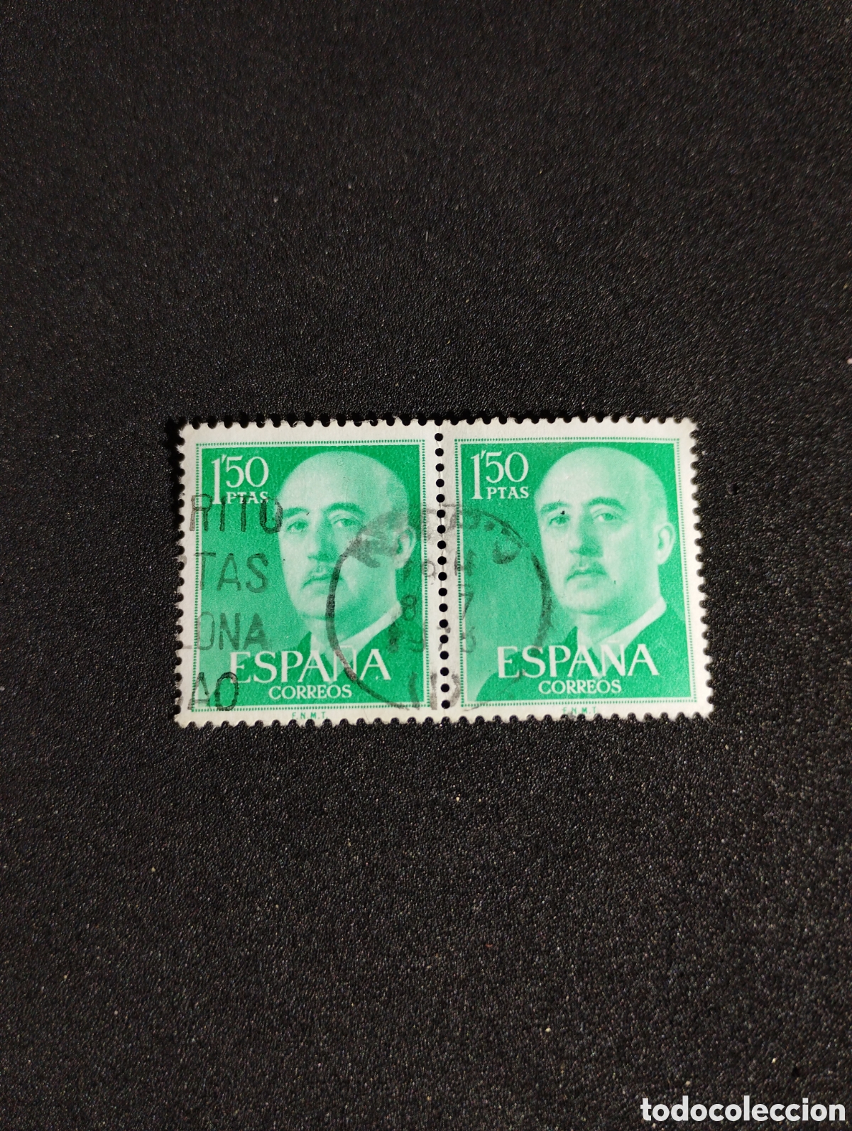 Sellos: Sellos de franco en bloque de dos d&eacute; 1,5 pesetas - Foto 2