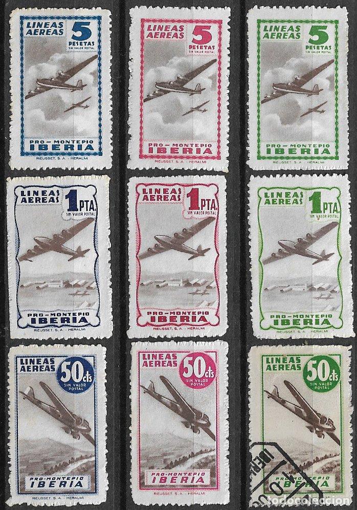 Sellos: VI&Ntilde;ETAS. Pro L&iacute;neas a&eacute;reas Iberia (*) completa - Foto 1