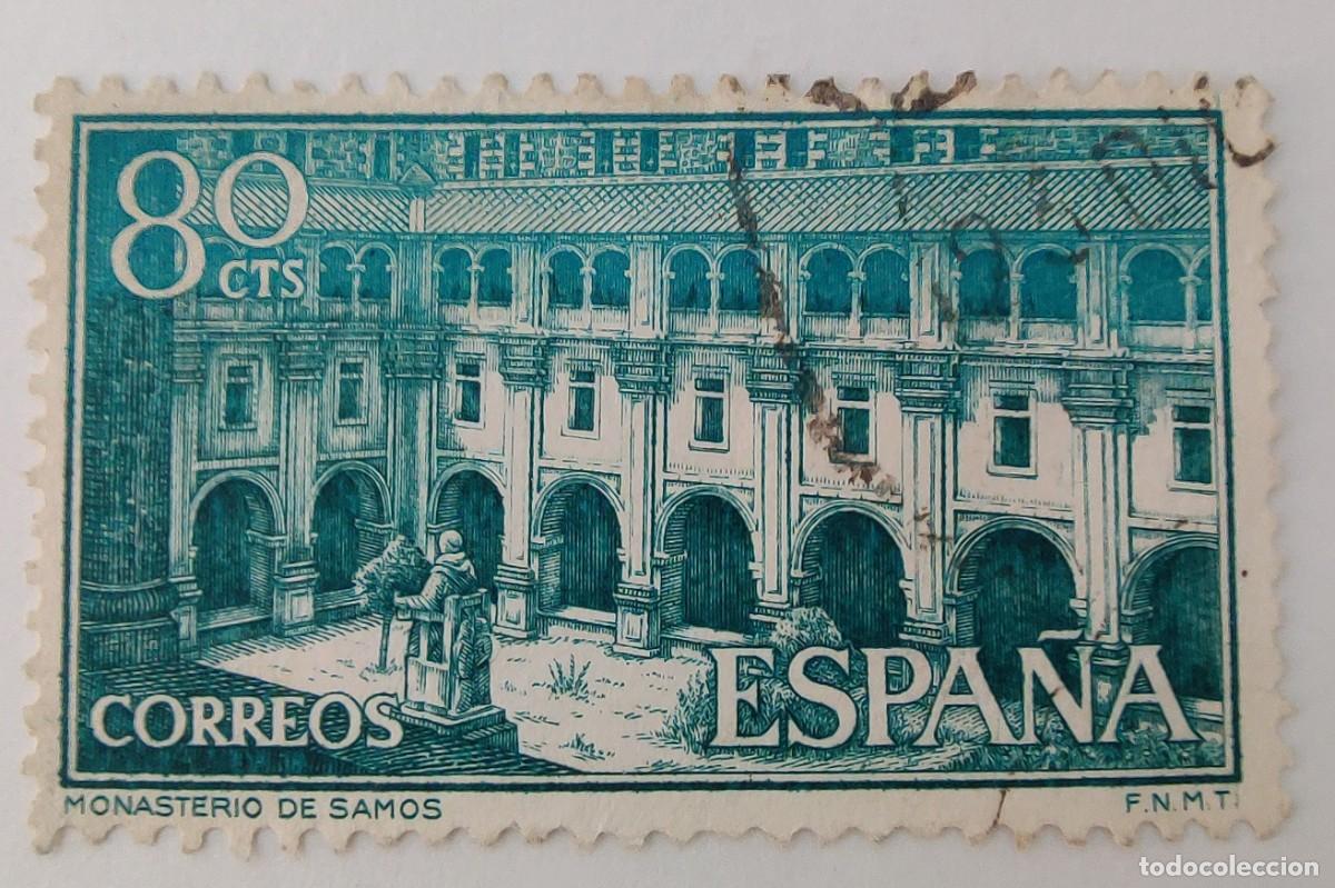 Sellos: 3 Sellos. Espa&ntilde;a. Monasterio de Samos. C.C. A&ntilde;o 1960. - Foto 6