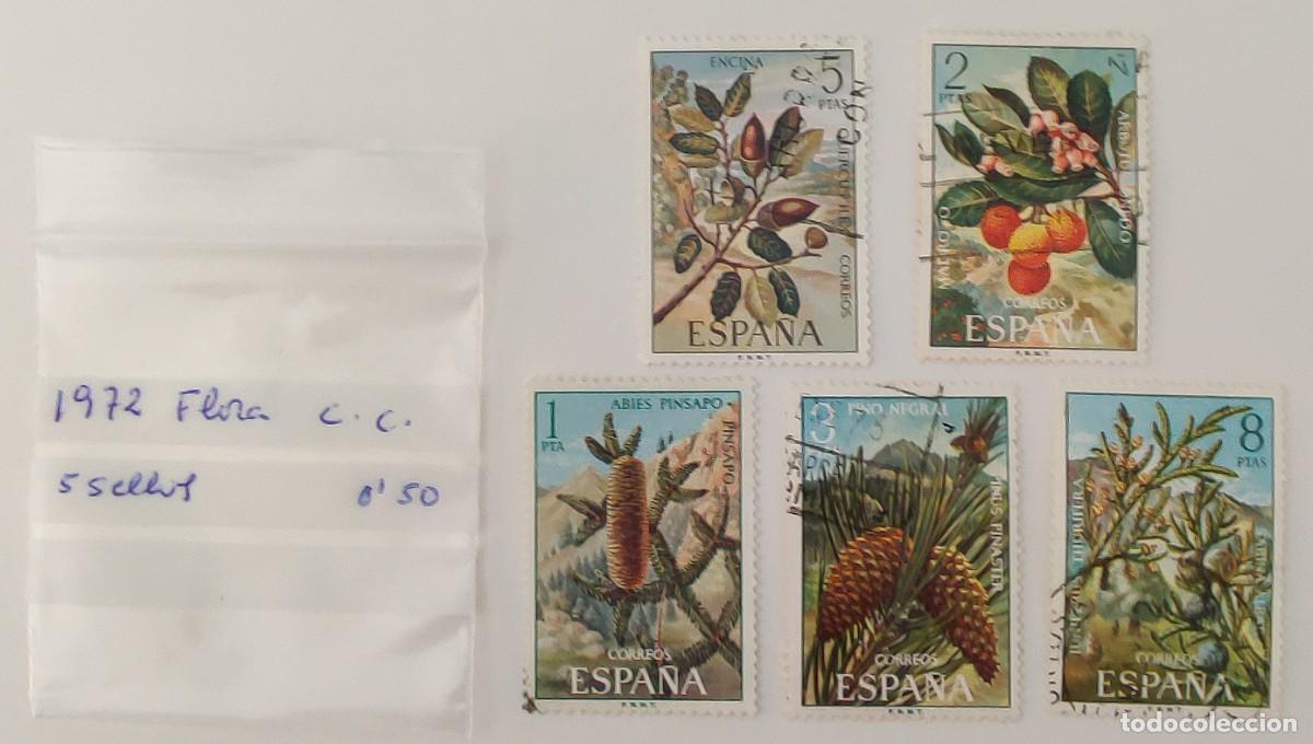 Sellos: 5 Sellos. Espa&ntilde;a. Flora. C.C. A&ntilde;o 1972. - Foto 10