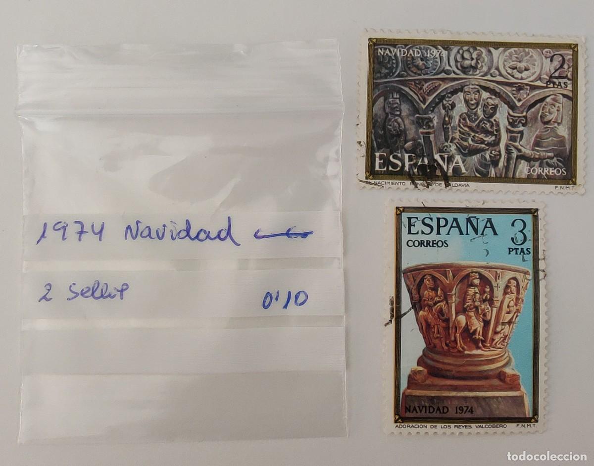 Sellos: 2 Sellos. Espa&ntilde;a. Navidad. C.C. A&ntilde;o 1974. - Foto 4