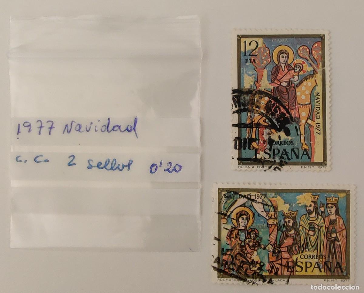 Sellos: 2 Sellos. Espa&ntilde;a. Navidad. C.C. A&ntilde;o 1977. - Foto 4
