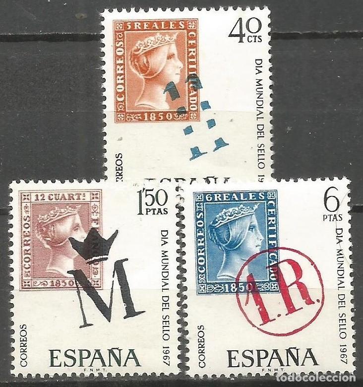 Sellos: ESPA&Ntilde;A 1967 - DIA DEL SELLO - EDIFIL 1798/1800* - Foto 1
