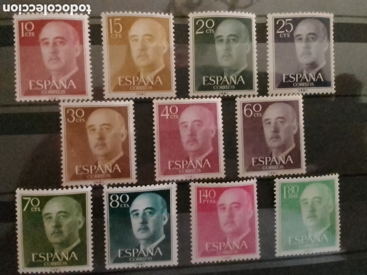 Sellos: B&aacute;sica General Franco a&ntilde;o 1955 - Foto 2