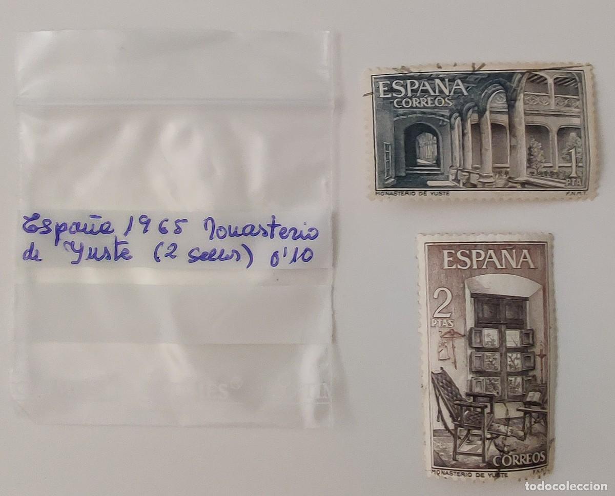 Sellos: 2 Sellos. Espa&ntilde;a. Monasterio de Yuste. A&ntilde;o 1965. - Foto 7