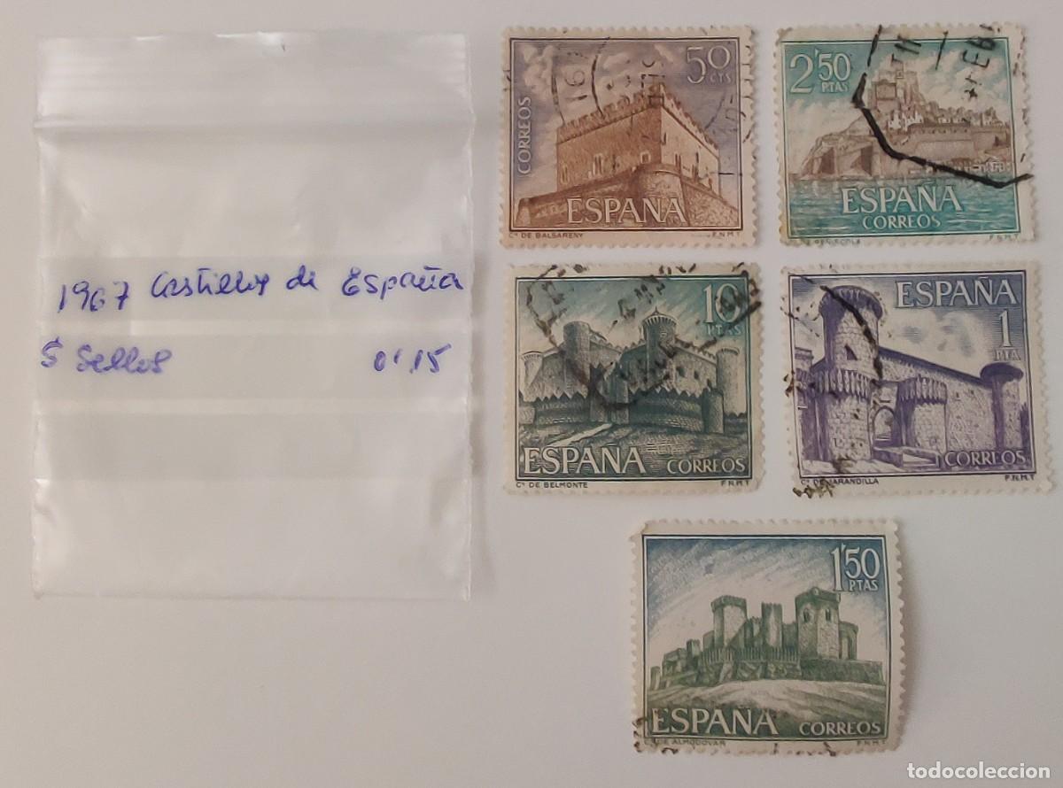 Sellos: 5 Sellos. Espa&ntilde;a. Castillos. A&ntilde;o 1967. - Foto 10