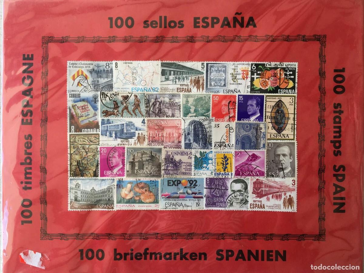 Sellos: Lote de 100 sellos de Espa&ntilde;a - Foto 1