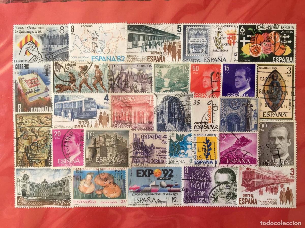 Sellos: Lote de 100 sellos de Espa&ntilde;a - Foto 2