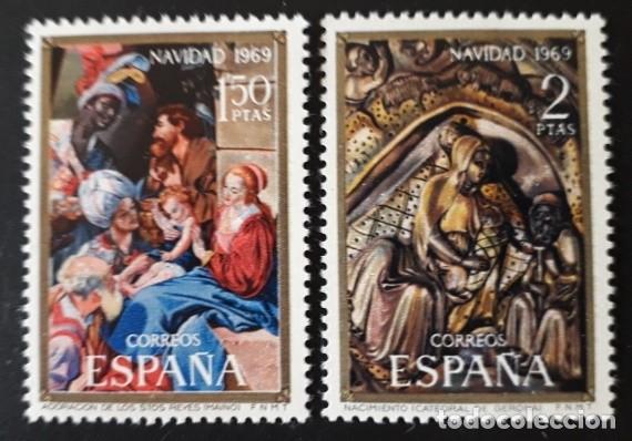 Sellos: ESPA&Ntilde;A 1969 - NAVIDAD - EDIFIL 1944/1945* - Foto 1