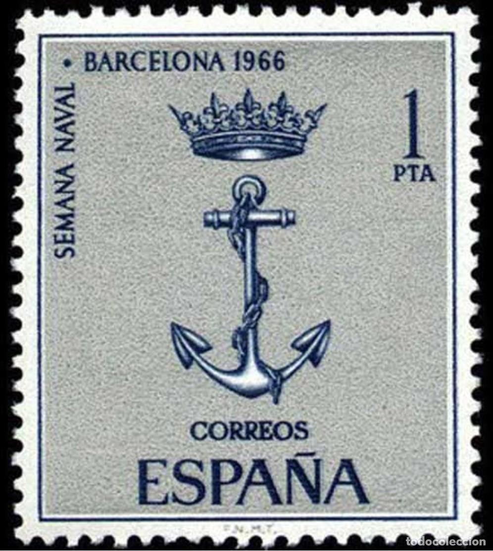 Sellos: ESPA&Ntilde;A 1966 - SEMANA NAVAL - EDIFIL 1737* - Foto 1