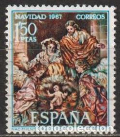 Sellos: ESPA&Ntilde;A 1967 - NAVIDAD - EDIFIL 1838* - Foto 1