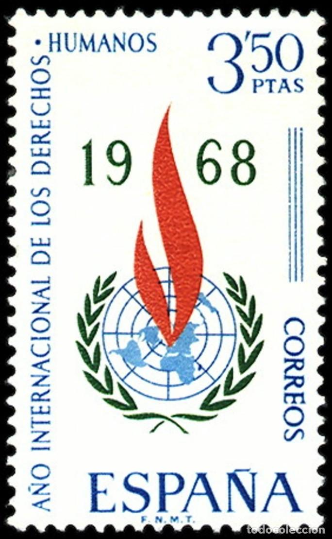 Sellos: ESPA&Ntilde;A 1968 - DERECHOS HUMANOS - EDIFIL 1874* - Foto 1