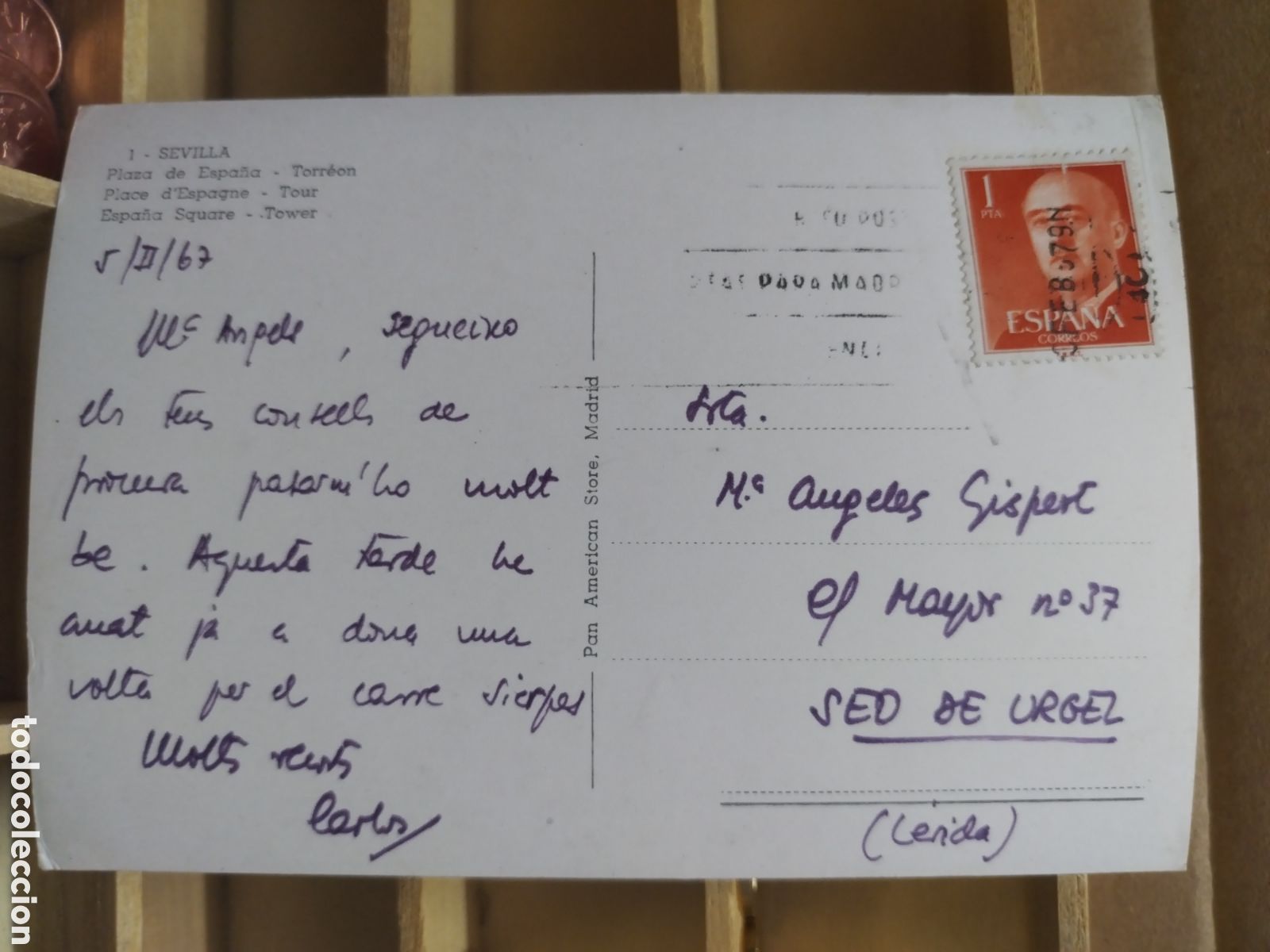 Sellos: POSTAL DE ESPA&Ntilde;A CON SELLO - Foto 2