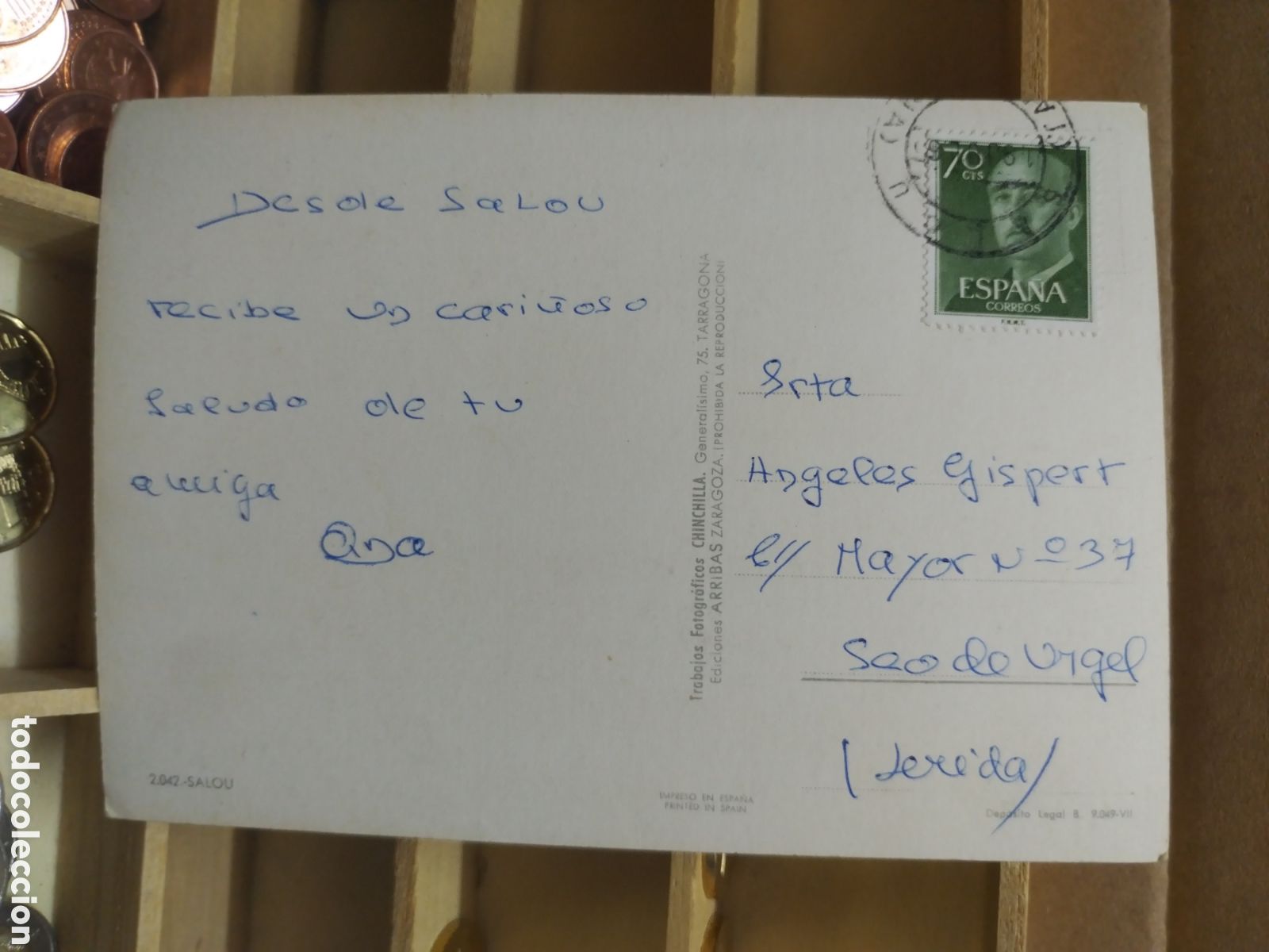 Sellos: POSTAL CON SELLO DE ESPA&Ntilde;A - Foto 2