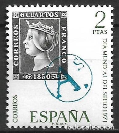 Sellos: ESPA&Ntilde;A 1971 - DIA DEL SELLO - EDIFIL 2033* - Foto 1
