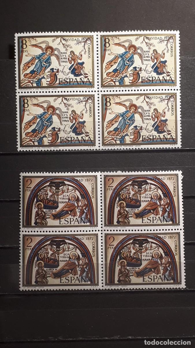 Sellos: ESPA&Ntilde;A. A&Ntilde;O 1972. **. EDIFIL 2115/6. BLOQUE DE 4. - Foto 1