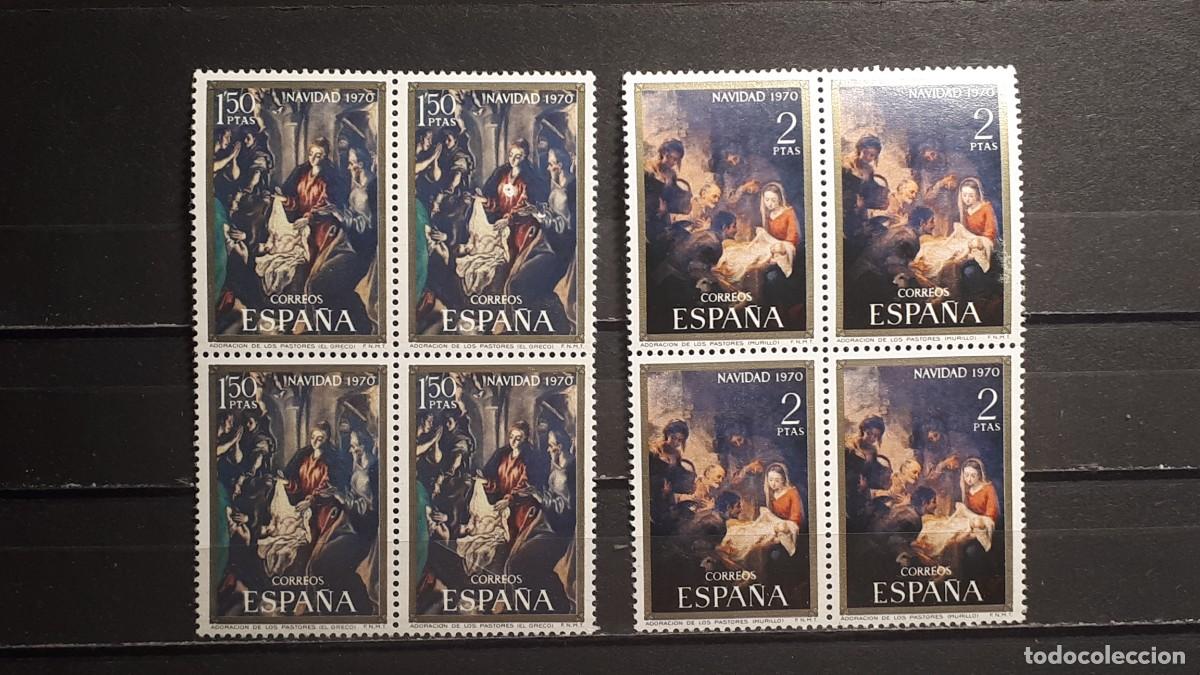 Sellos: ESPA&Ntilde;A. A&Ntilde;O 1970. **. EDIFIL 2002/3. BLOQUE DE 4. - Foto 1
