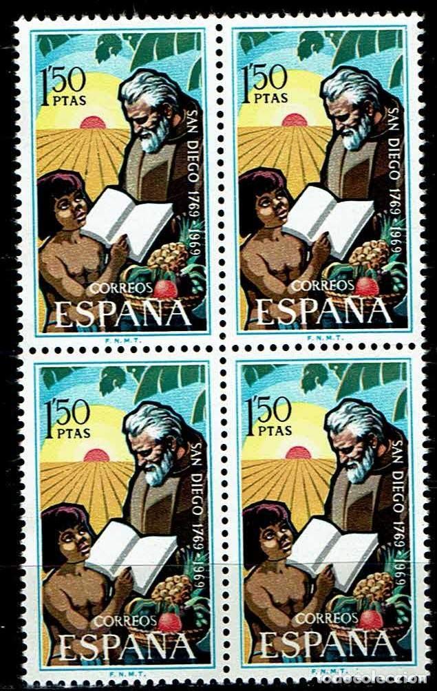 Sellos: ESPA&Ntilde;A 1969 - EDIFIL 1932 - BLOQUE DE 4 NUEVOS (**) - Foto 1