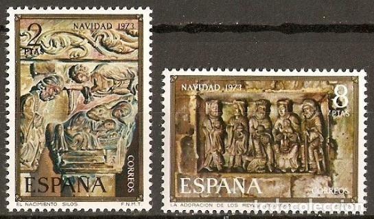 Sellos: ESPA&Ntilde;A 1973 - NAVIDAD - EDIFIL 2162/2163* - Foto 1