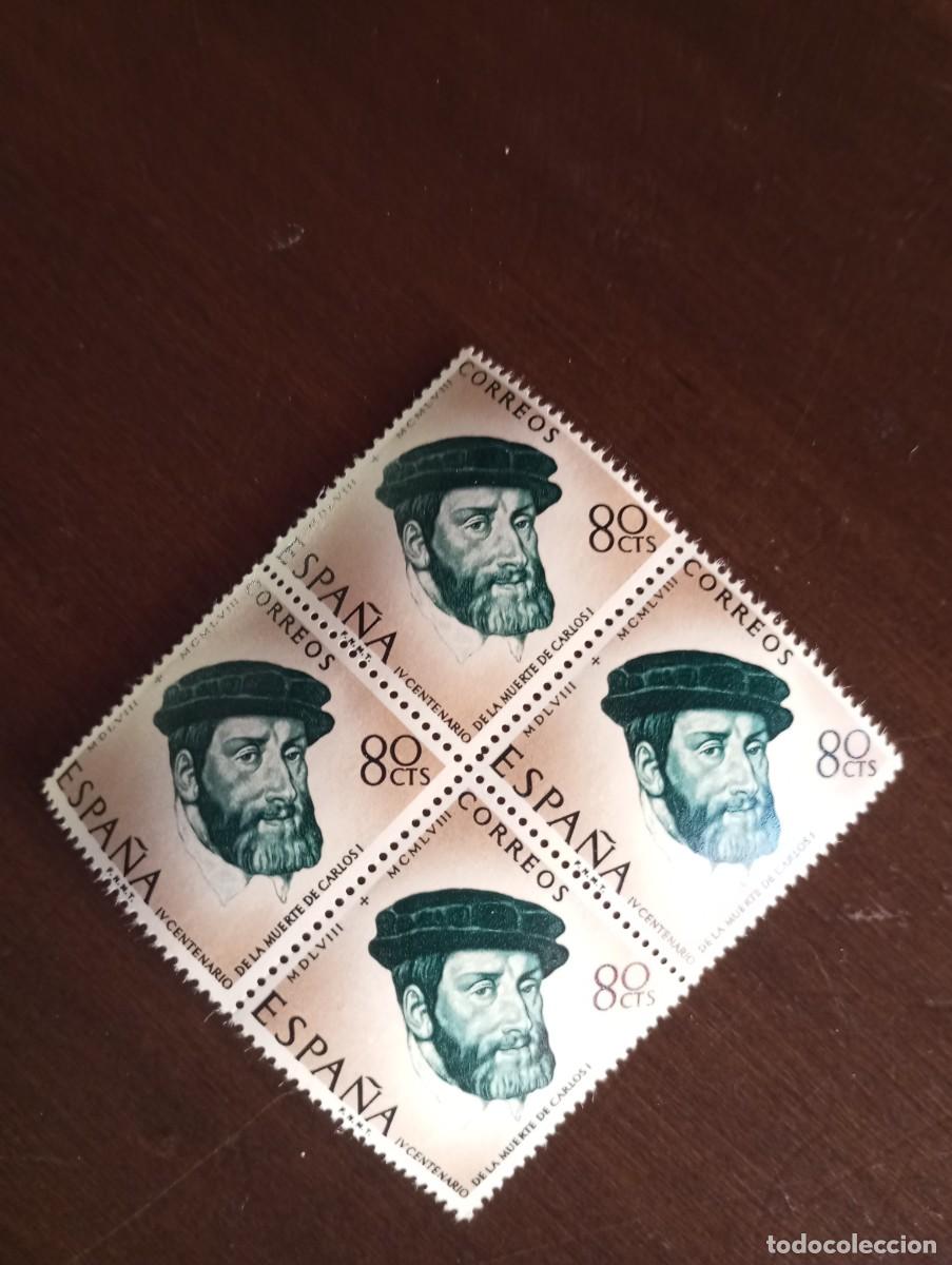 Sellos: ESPA&Ntilde;A 1958, CARLOS I DE ESPA&Ntilde;A, BL 4 - Foto 1
